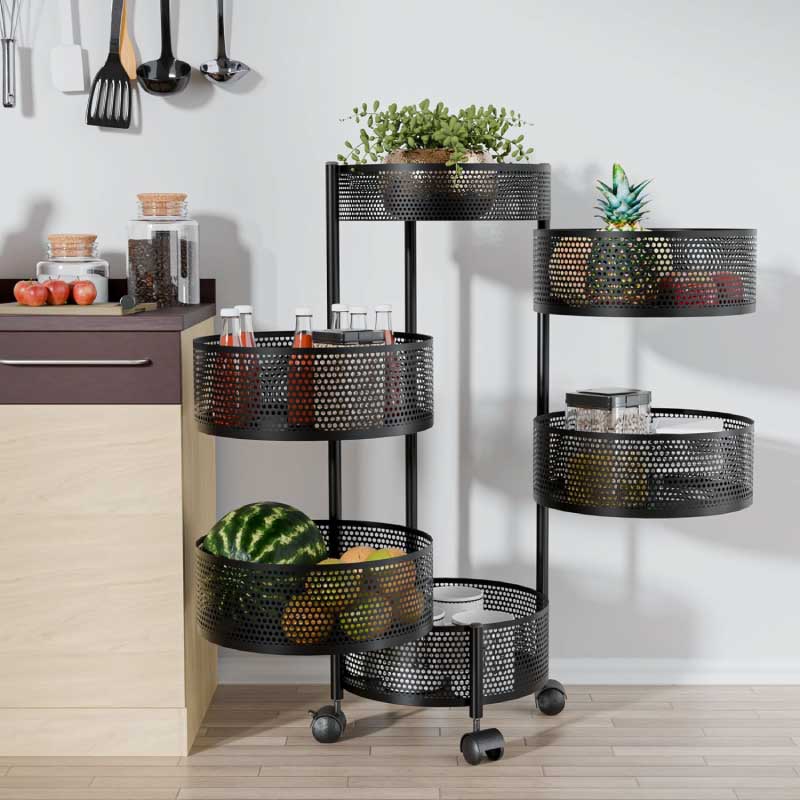 6 Layer Round Shape Kitchen Rack - Image 2